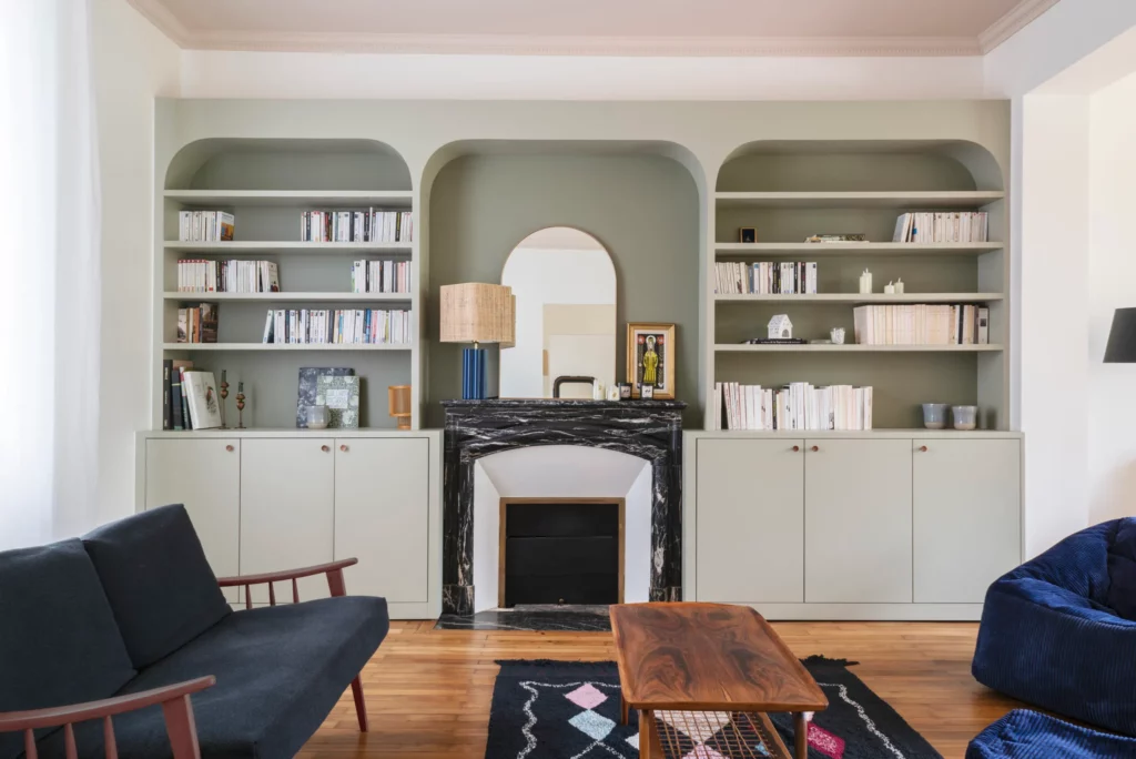 Rénovation globale d'une maison à Nantes, agencement du salon